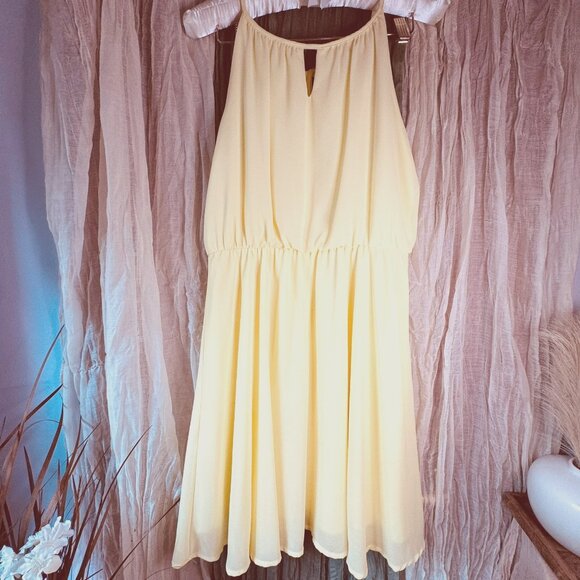 Blue Rain Wedding Guest Dress (Yellow) Size M - Picture 3 of 10